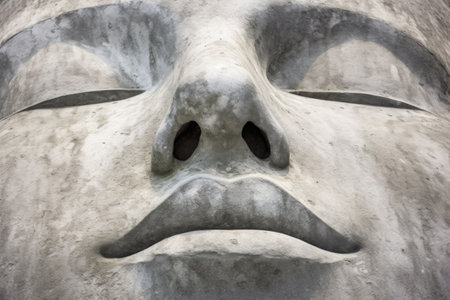 surface of a concrete statue, created with generative aiの素材