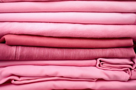 close-up shot of pink colored denim, created with generative aiの素材