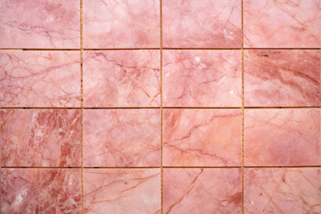 polished pink marble tile, created with generative aiの素材