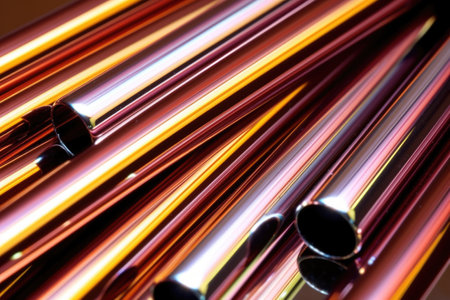 macro of a conductors glossy baton, created with generative aiの素材