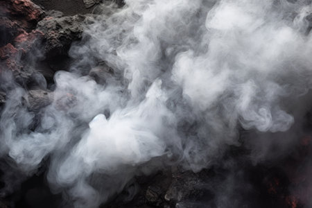 texture of smoke from a volcano replica, created with generative aiの素材