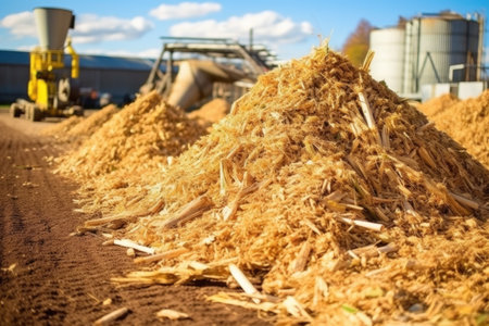 biodegradable waste for biofuel production, created with generative aiの素材