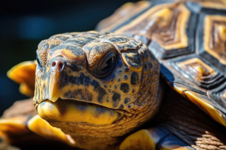 close-up detail of a tortoise shell, created with generative aiの素材
