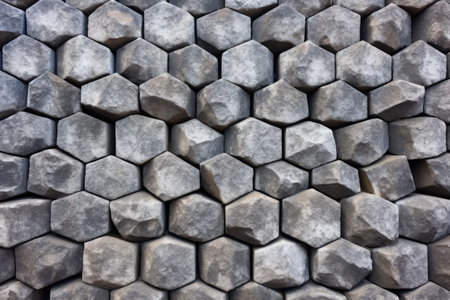 close-up of the stone blocks of a pyramid, created with generative aiの素材