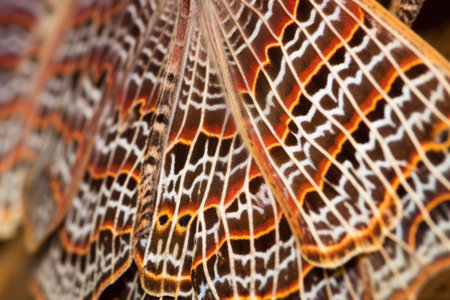 close up of a moths intricate wing details, created with generative aiの素材
