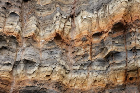close-up of a cave canyon wall textural detail, created with generative aiの素材