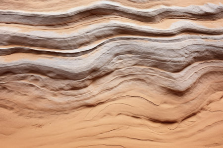 close detail of erosion patterns in sandstone cliff, created with generative aiの素材