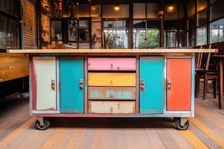 upcycled furniture made from reused material, created with generative aiの素材