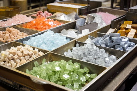 raw materials being processed into various shapes, created with generative aiの素材