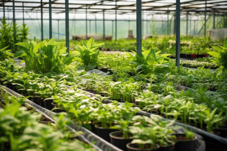 botanical labels on plants in a flora reserve, created with generative aiの素材