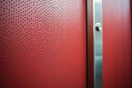 close-up of embossed braille text on an elevator panel, created with generative aiの素材
