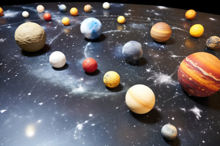 detailed model of the solar system, created with generative aiの素材