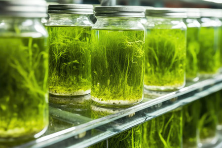 algae grown specially for biofuel production, created with generative aiの素材