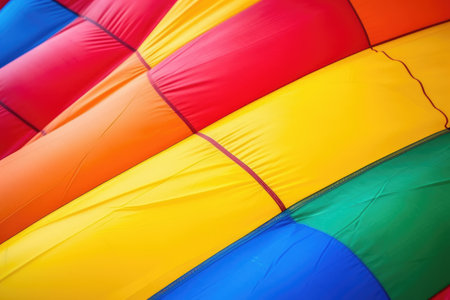 close-up of balloon pattern, focusing on the strong lines and vibrant colors, created with generative aiの素材