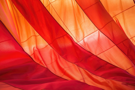 close-up of fire-retardant fabric used in hot air balloon construction, created with generative aiの素材
