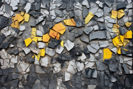 fragmented parts of an asphalt wall, created with generative aiの素材