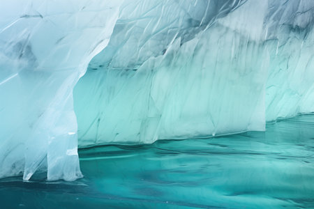 close view of textured surface of an iceberg, created with generative aiの素材