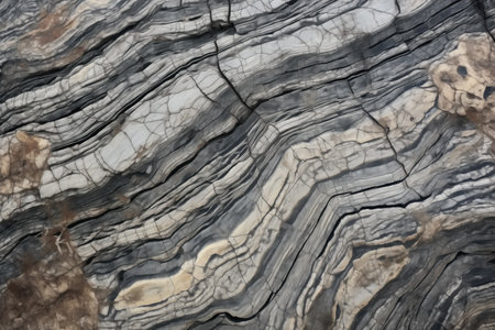 intricate patterns on a gneiss rock surface, created with generative aiの素材
