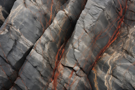 a close-up of a unique pattern in a granite outcrop, created with generative aiの素材