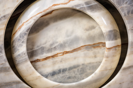 elliptical shape in marble under magnification, created with generative aiの素材