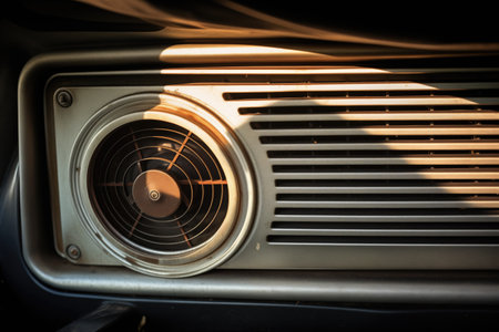 air conditioning vent on a truck dashboard, created with generative aiの素材