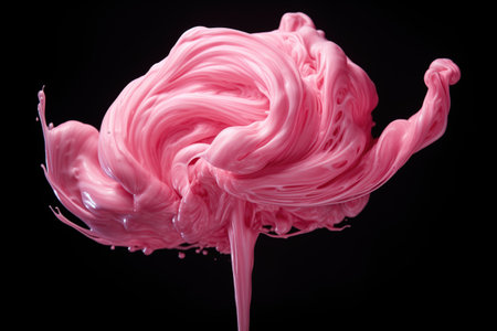 cotton candy being swirled on a stick, created with generative aiの素材