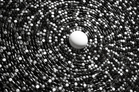 texture of black and white binary bead system, created with generative aiの素材