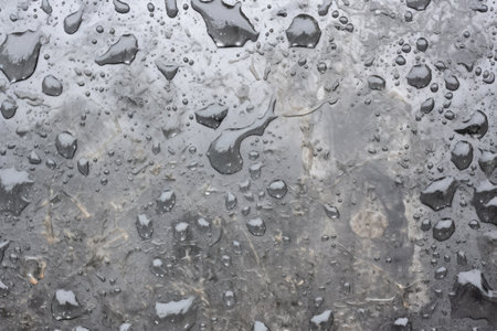 wet concrete with water droplets, created with generative aiの素材