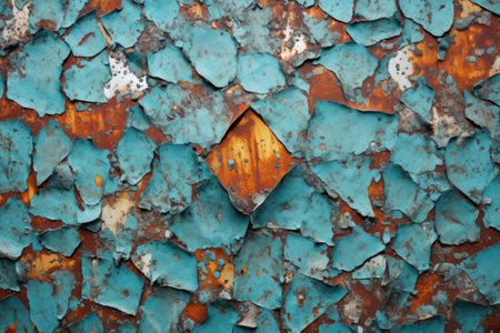 diamond plate with peeling paint photography, created with generative aiの素材