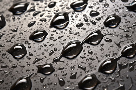 diamond plate corner with water droplets on it, created with generative aiの素材