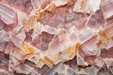 detailed salt crystals spread as a rough layer, created with generative aiの素材