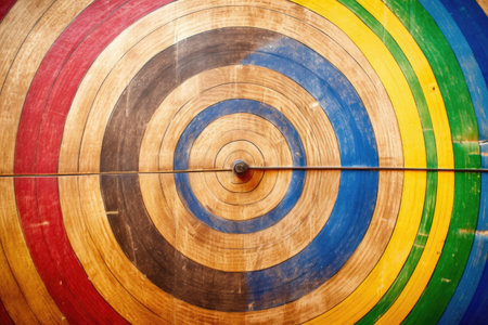concentric circles on an archery target, created with generative aiの素材