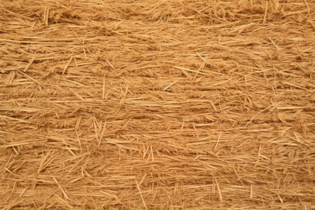 texture of a freshly cut hay bale, created with generative aiの素材