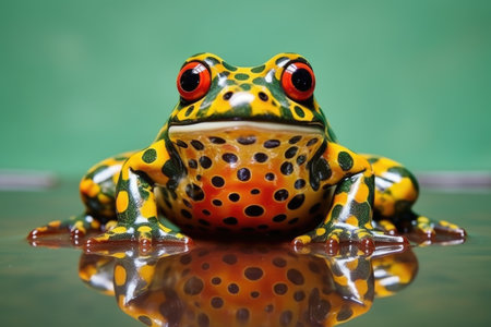 snapshot of a ceramic frog used as a decor piece, created with generative aiの素材