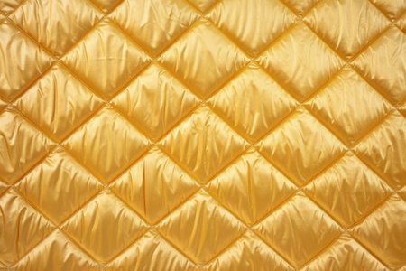 quilted satin tablecloth in gold, close snapshot, created with generative aiの素材