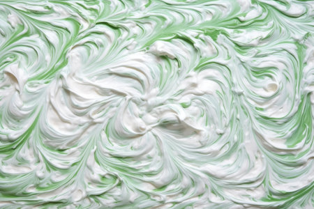 shaving cream foam spread flat on glass, created with generative aiの素材