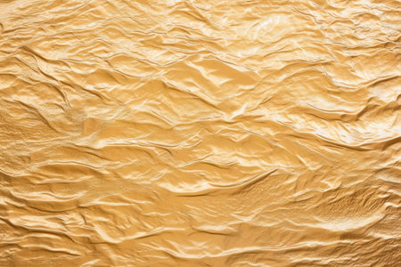 gold foil surface in the shape of desert dunes, created with generative aiの素材