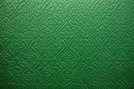 green leather texture with seamlessly repeating patterns, created with generative aiの素材