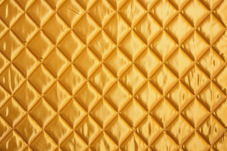 quilted satin tablecloth in gold, close snapshot, created with generative aiの素材