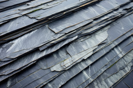 close-up of slate slab edges, created with generative aiの素材