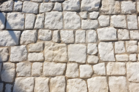 white stone wall with shadow play, created with generative aiの素材