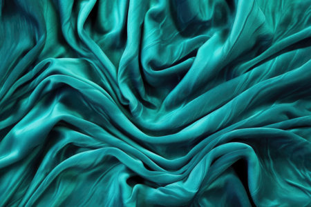 macro of crushed teal velvet, created with generative aiの素材