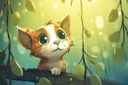 dim sidelight illuminating a cats whiskers, created with generative aiの素材