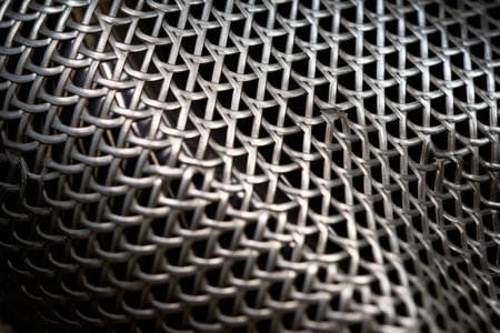 a close-up view of carbon fiber weaving in a lighted studio, created with generative aiの素材
