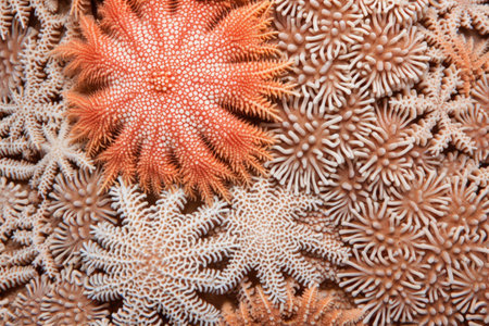 texture of a smooth large star coral, created with generative aiの素材