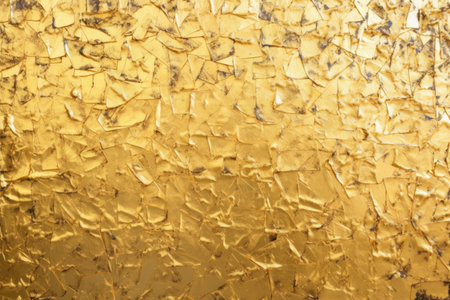 gold foil texture pinned against a wall, created with generative aiの素材