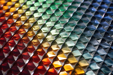 multi-colored diamond plate under sunlight, created with generative aiの素材
