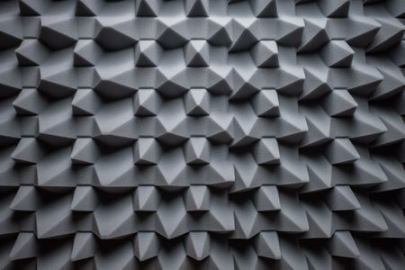 detail texture of soundproofing foam panels, created with generative aiの素材