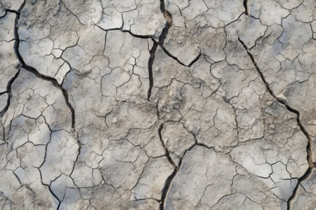 cracked dry soil terrains, created with generative aiの素材