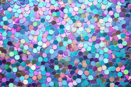 shimmering holographic sequins close up, created with generative aiの素材